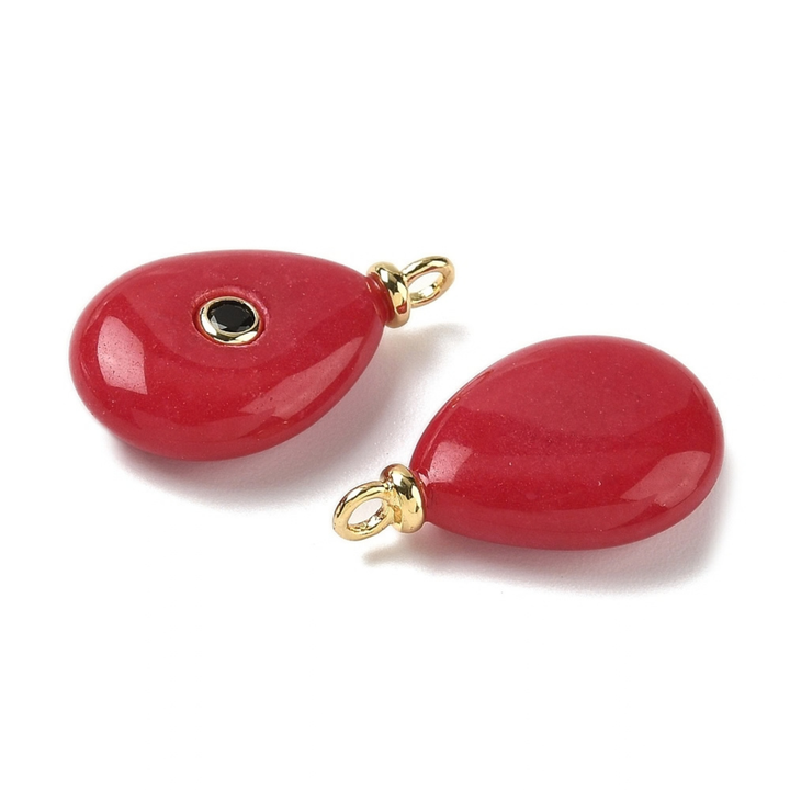 Detalles de Dije de gota de piedra natural zirconia