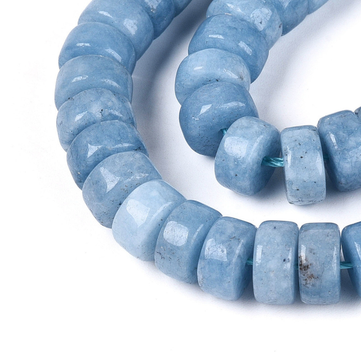 Tira de cuentas de jade en disco de 10 mm para joyería