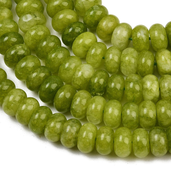 Tira de jade natural de 10 mm para joyería