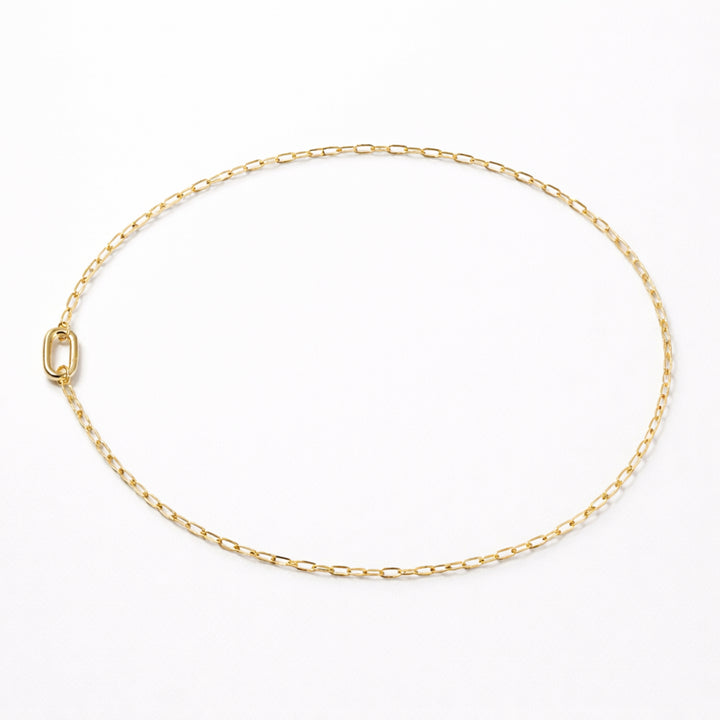 Detalles de Cadena de chapa de oro con broche ovalado