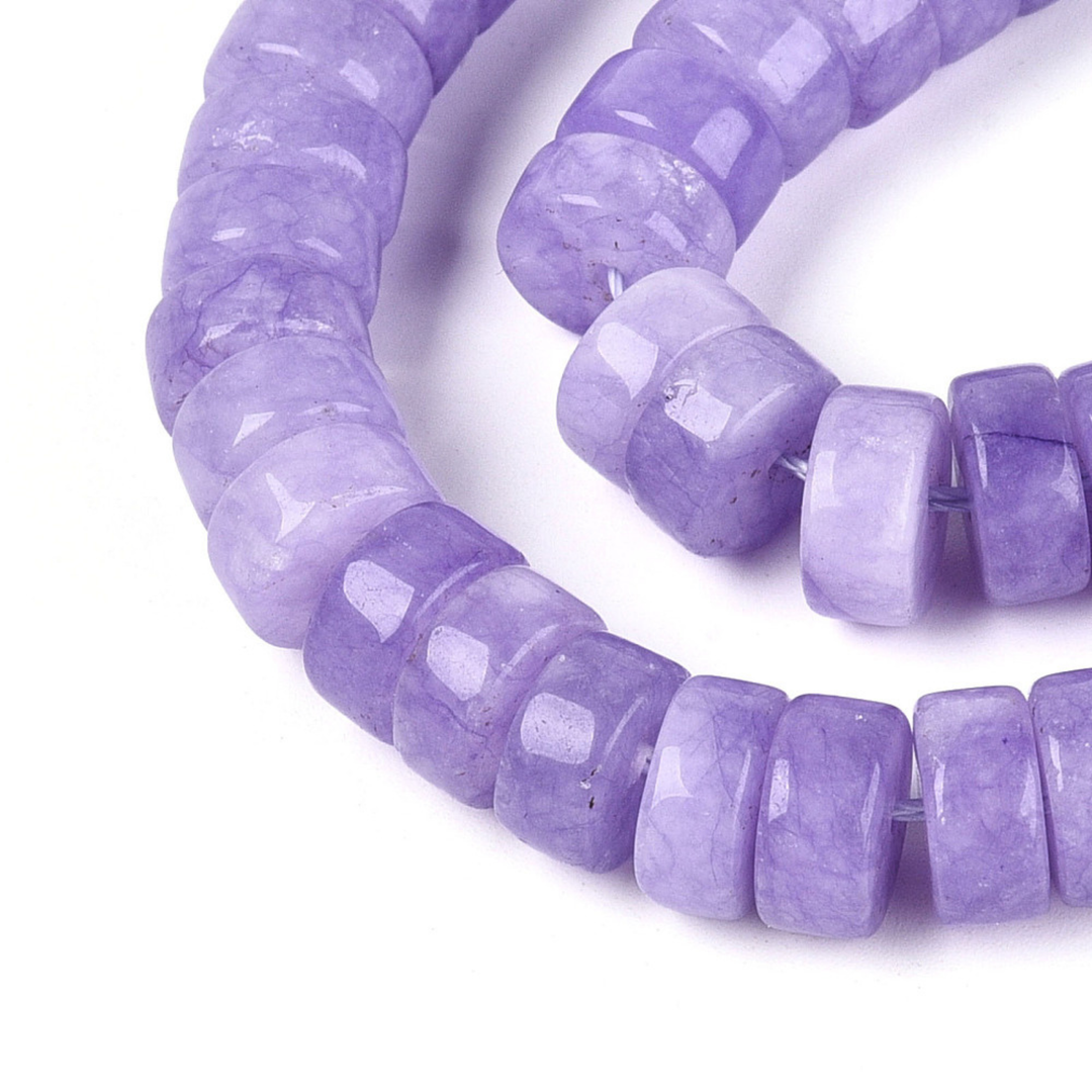 Tira de cuentas de jade en disco de 10 mm para joyería