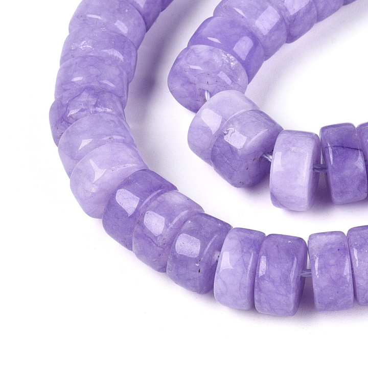 Tira de cuentas de jade en disco de 10 mm para joyería