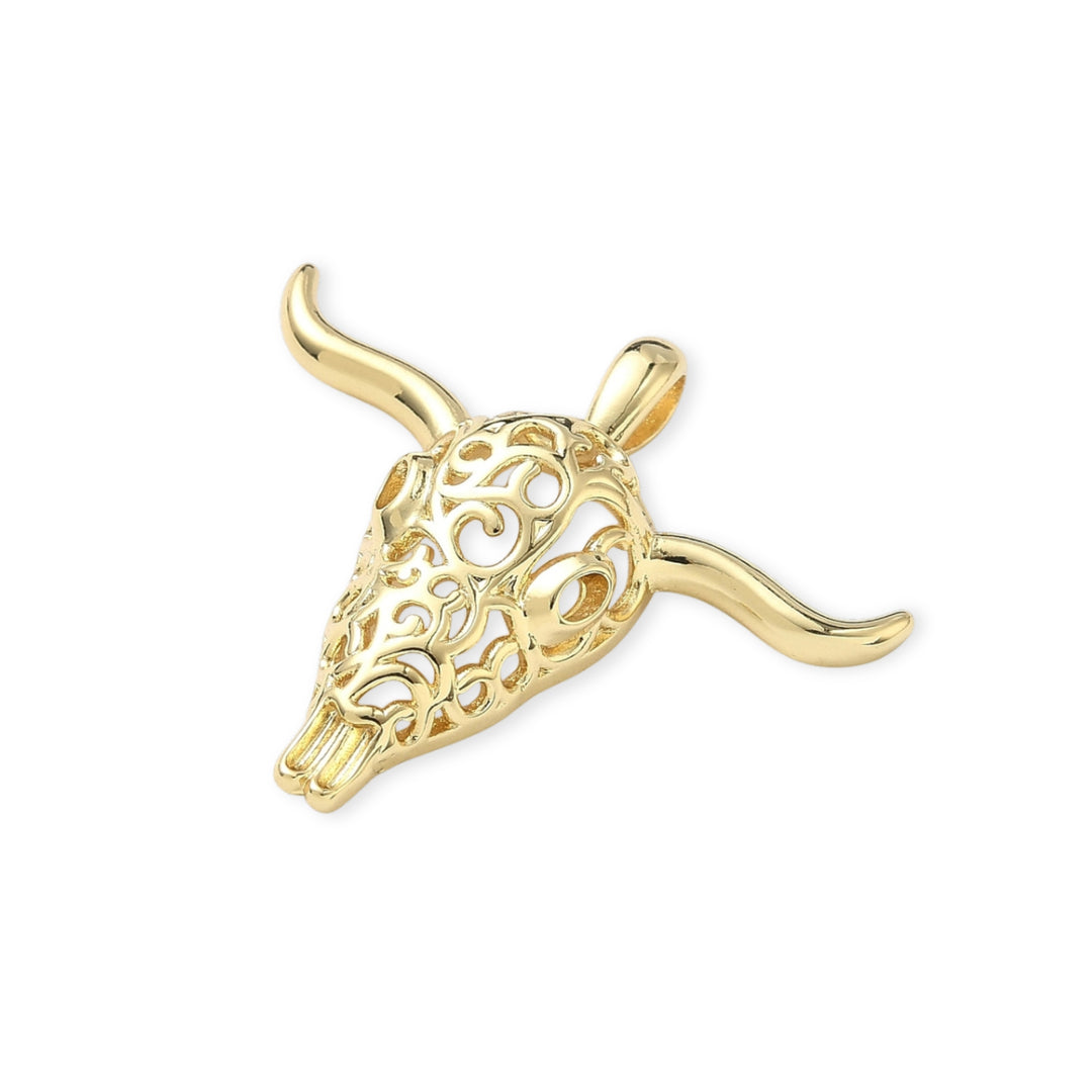 Detalles de Dije de toro de chapa de oro