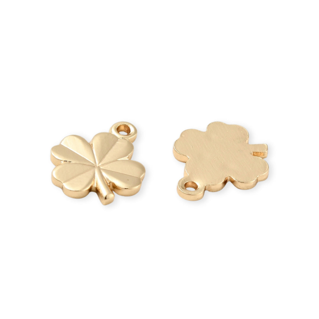 Detalles de Dije dorado en forma de trébol pequeño