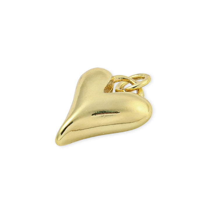 Detalles de Dije de corazón de chapa de oro