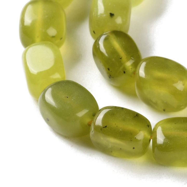 Tira de cuentas de lemon jade natural de 11.5 mm para joyería