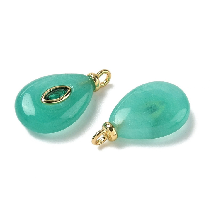 Detalles de Dije de piedra natural con zirconia