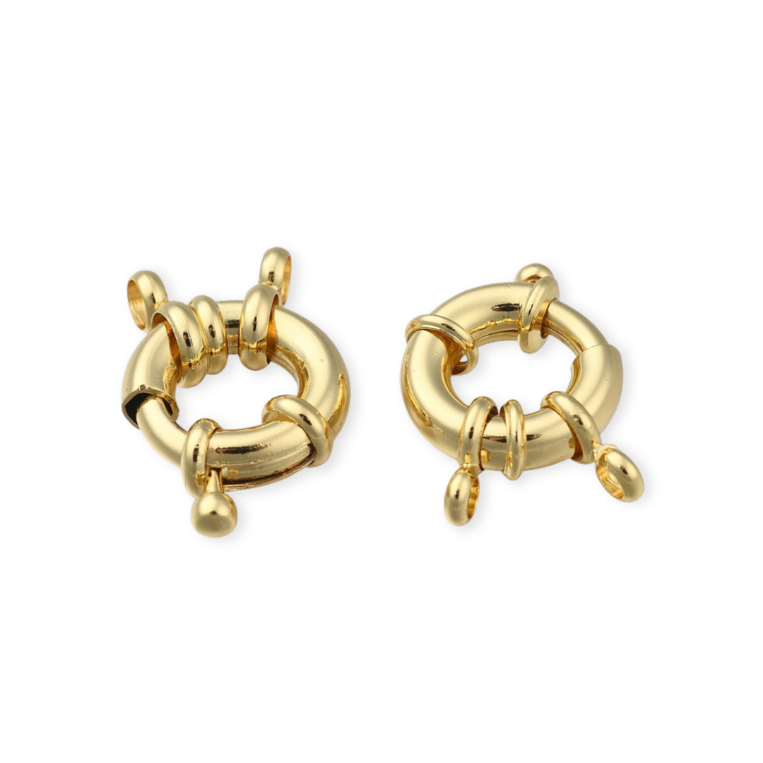 Detalles de Broche marinero de chapa de oro