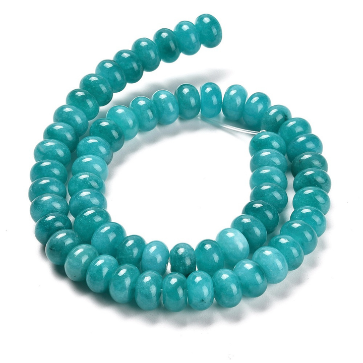 Tira de jade natural de 10 mm para joyería