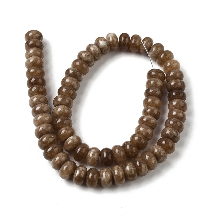 Tira de jade natural de 10 mm para joyería