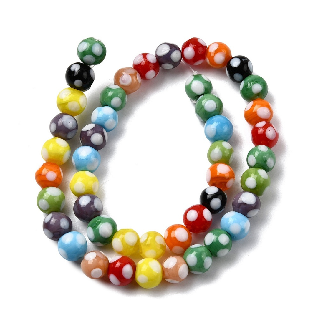 Detalles de Tira de cuentas de murano de 9 mm para joyería