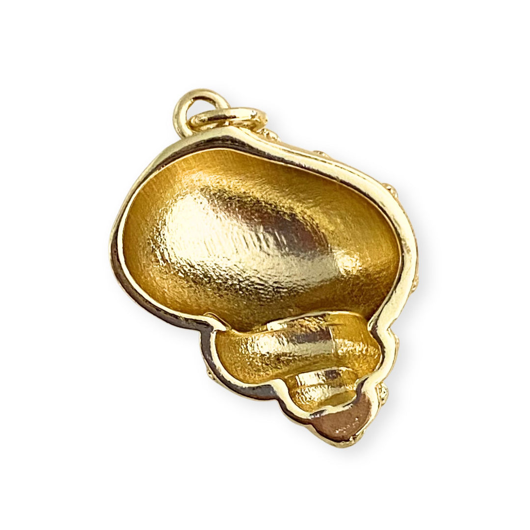 Detalles de Dije de caracol de chapa de oro