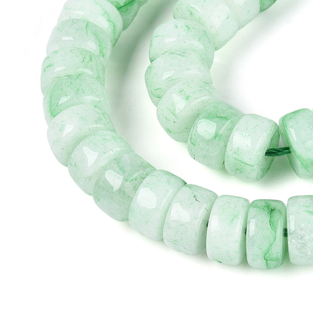 Tira de cuentas de jade en disco de 10 mm para joyería