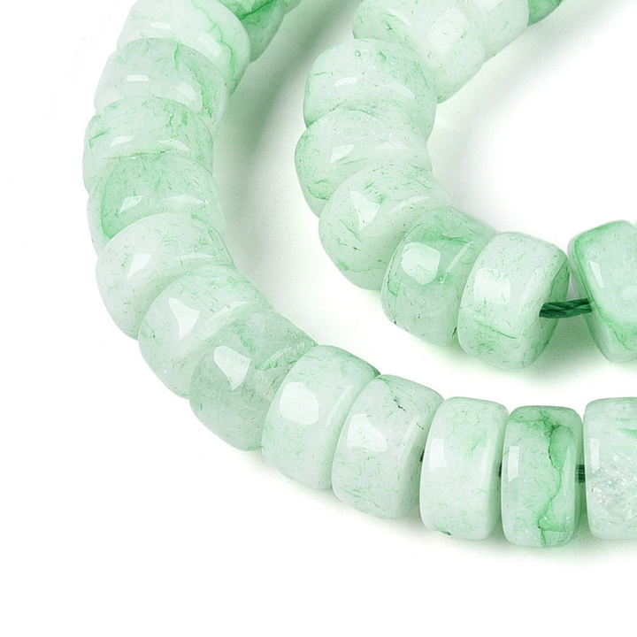 Tira de cuentas de jade en disco de 10 mm para joyería