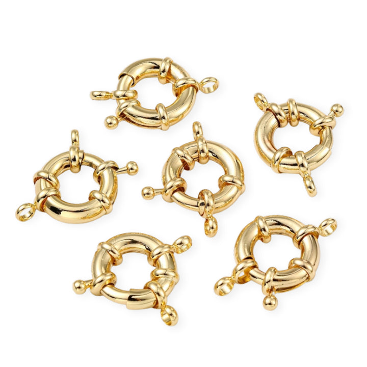 Detalles de Broche tipo marinero de chapa de oro