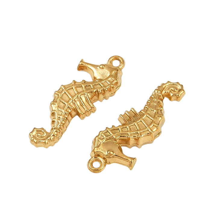 Detalles de Dije caballito de mar en acero inoxidable con diseño estilizado