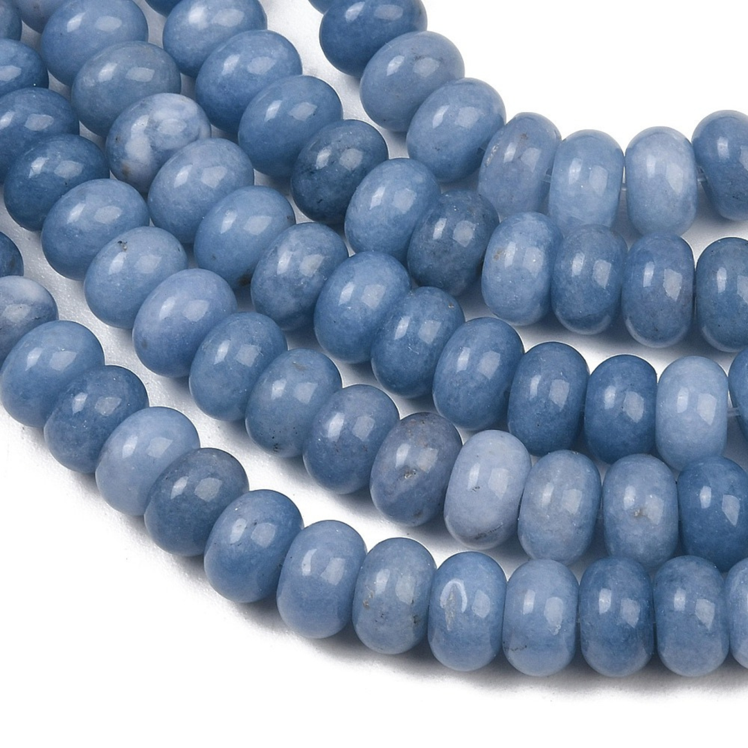 Tira de jade natural de 10 mm para joyería