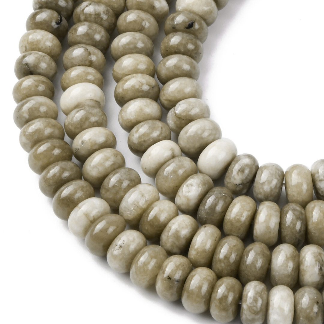 Tira de jade natural de 10 mm para joyería