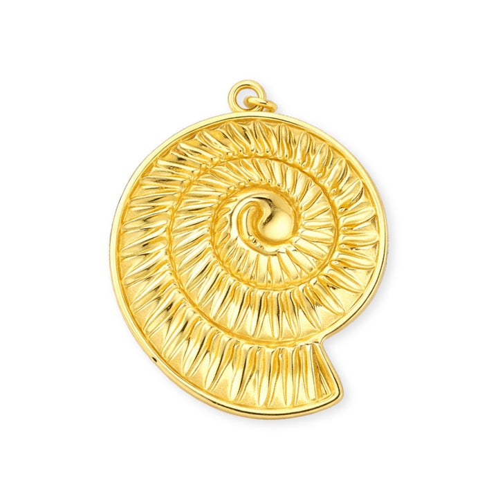 Detalles de Dije en forma de caracol de chapa de oro brillante