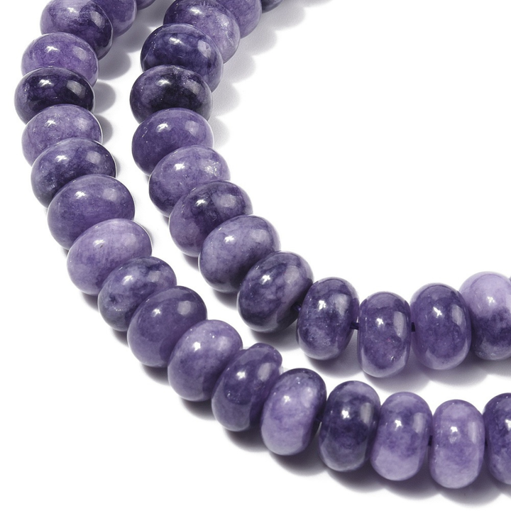 Tira de jade natural de 10 mm para joyería