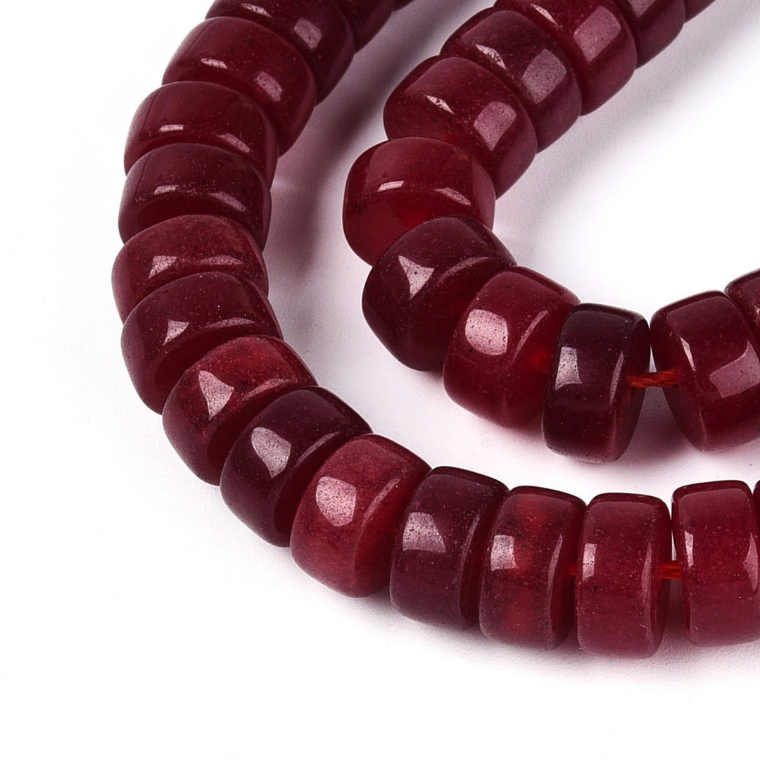 Tira de cuentas de jade en disco de 10 mm para joyería