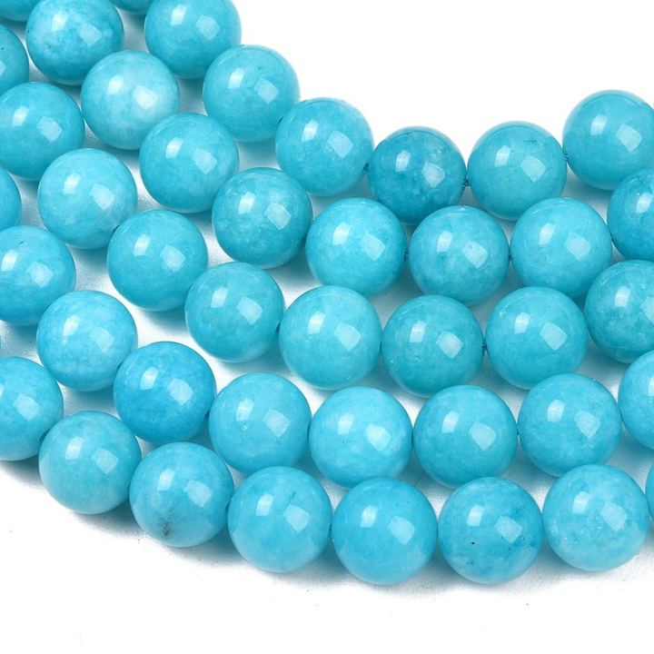 Tira de cuentas de jade natural de 10 mm para joyería