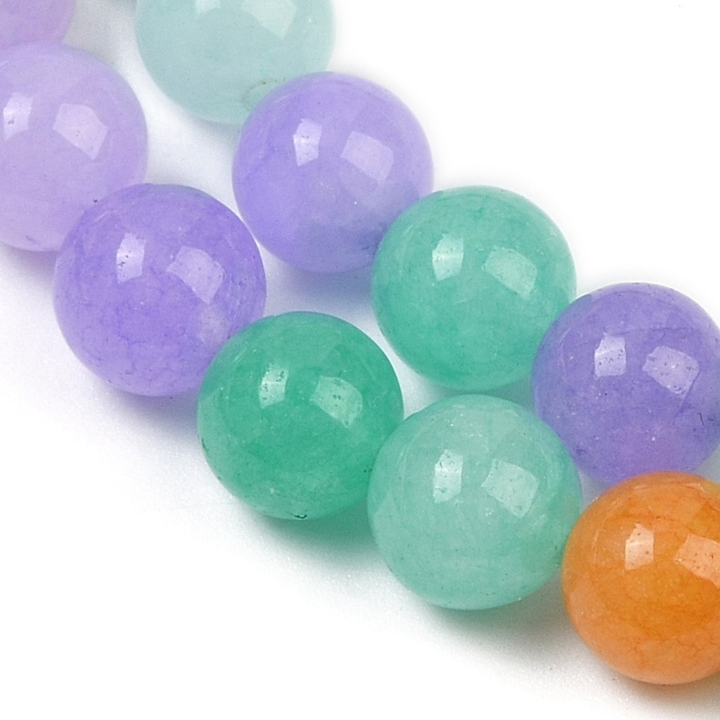 Tira de cuentas de jade natural redondo de 8 mm para joyería