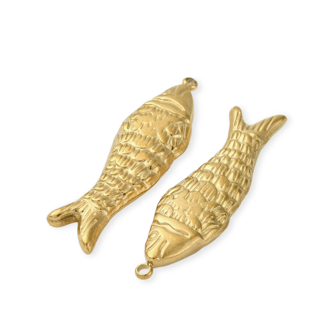 Detalles de Dije de pez de acero inoxidable