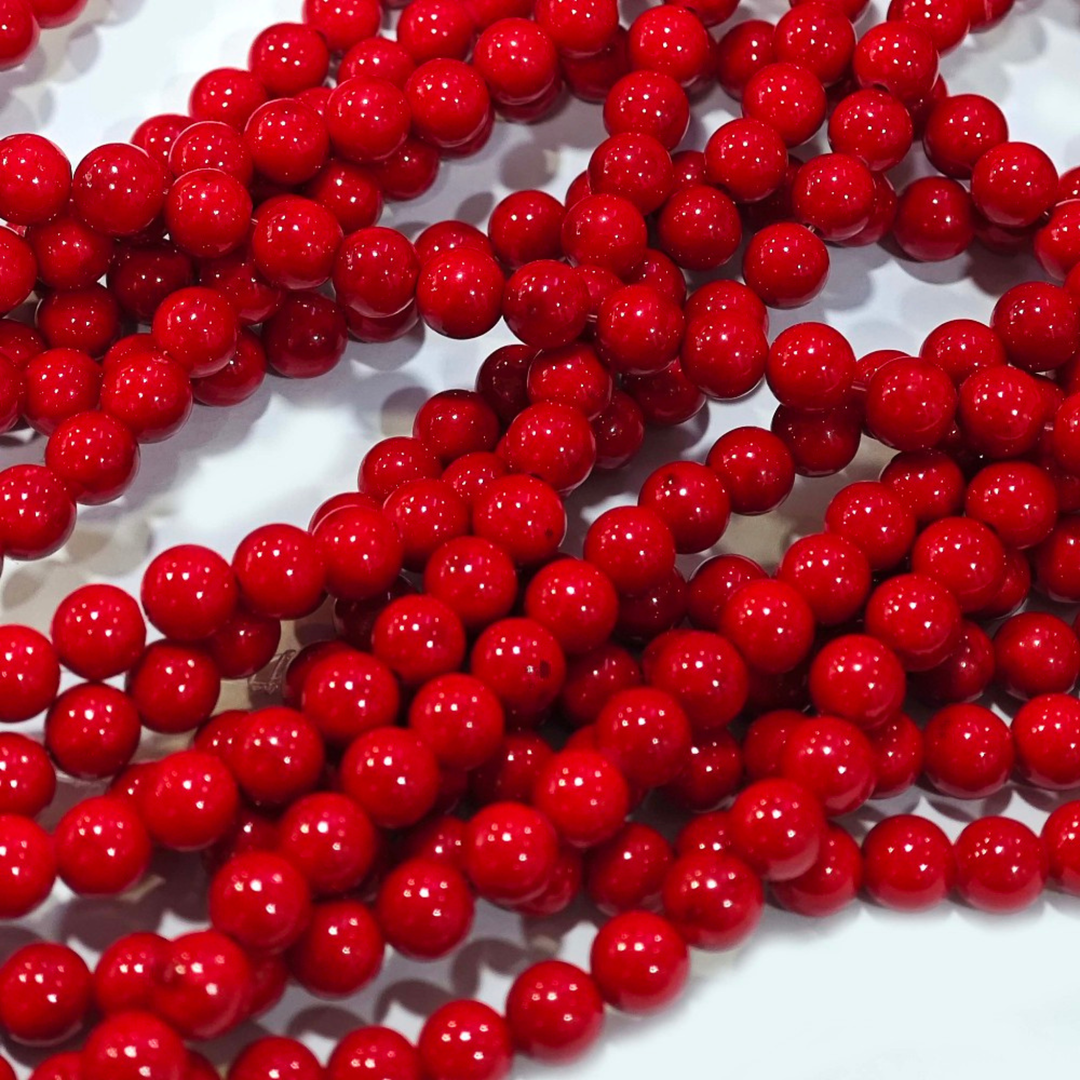 Tira de cuentas de jade natural de 6 mm para joyería