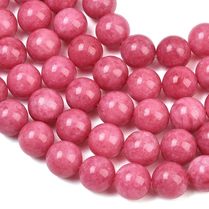 Tira de cuentas de jade natural de 10 mm para joyería