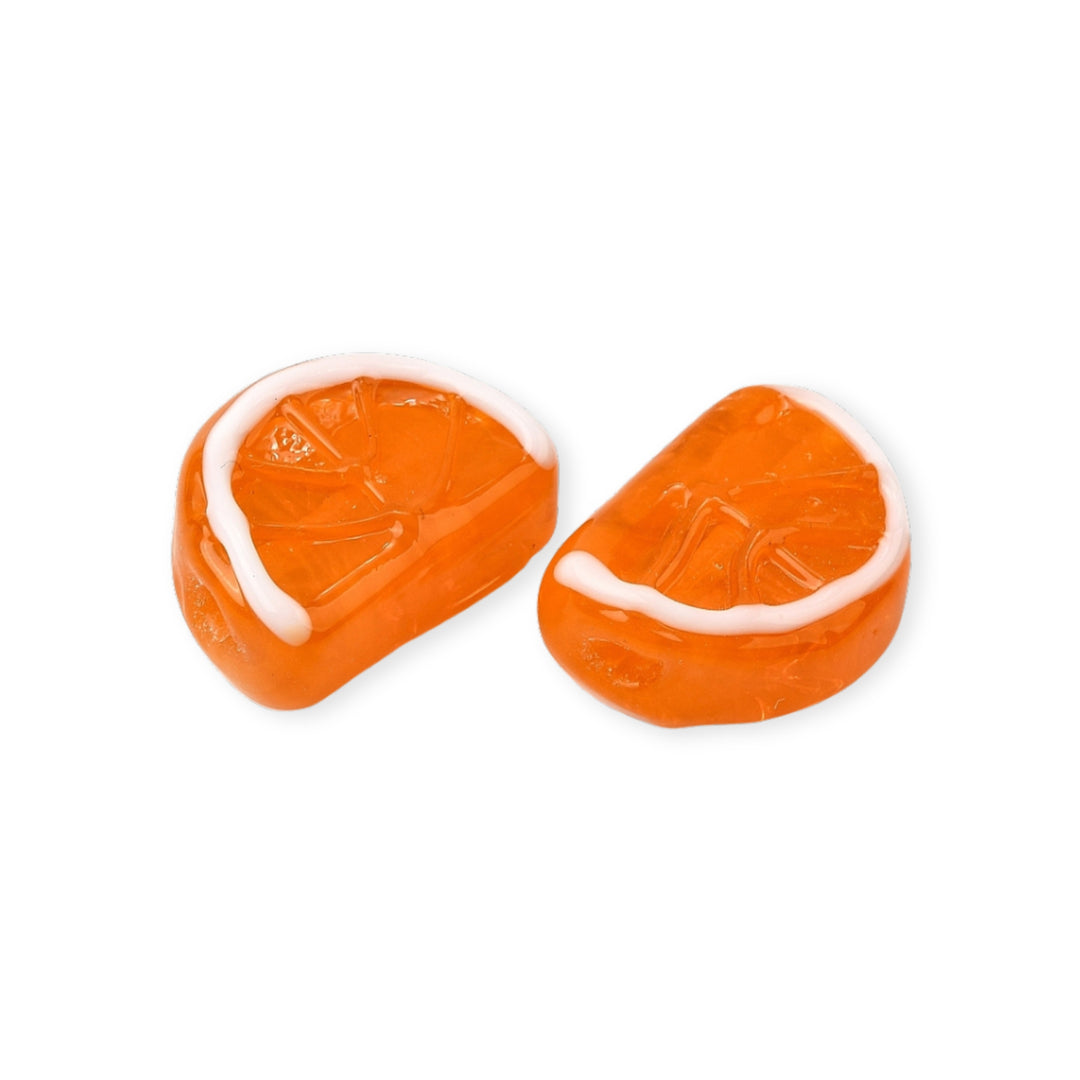 Detalles de Separador de murano en forma de naranja con acabado brillante y realista