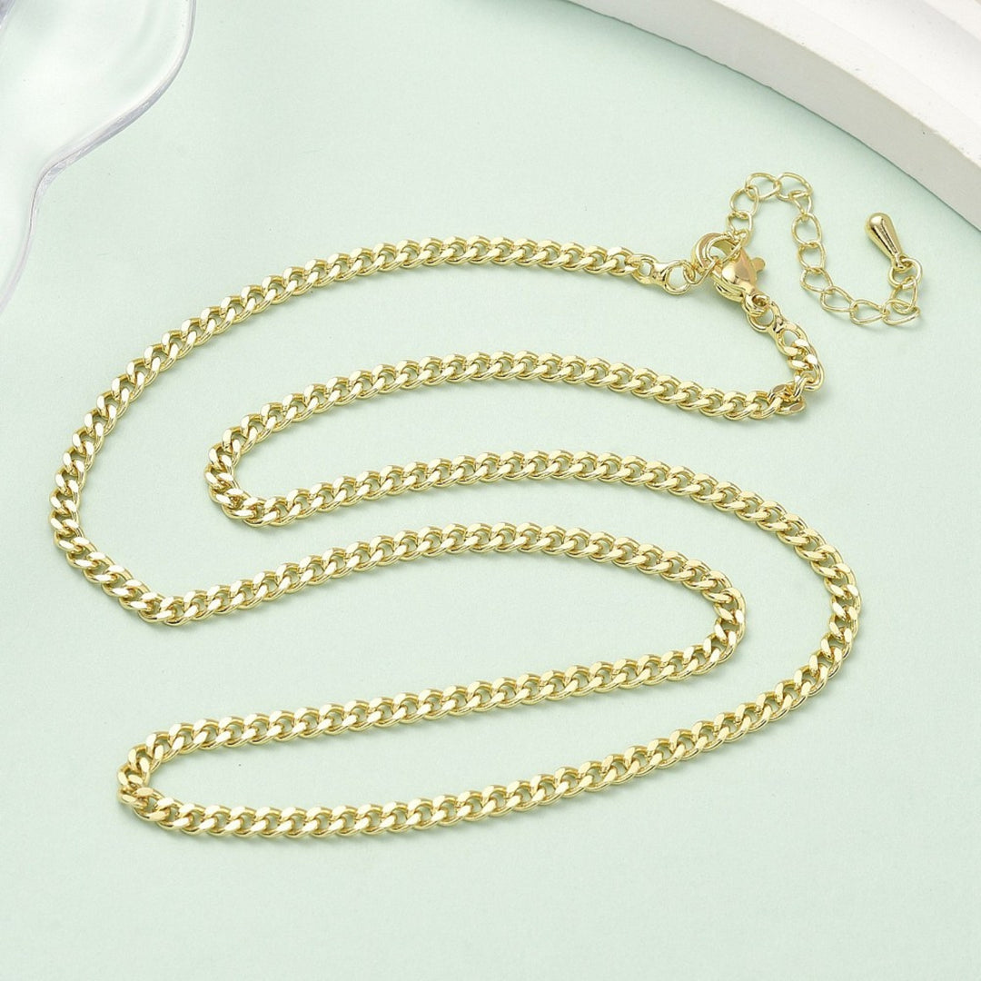 Detalles de Cadena de chapa de oro con broche tipo perico