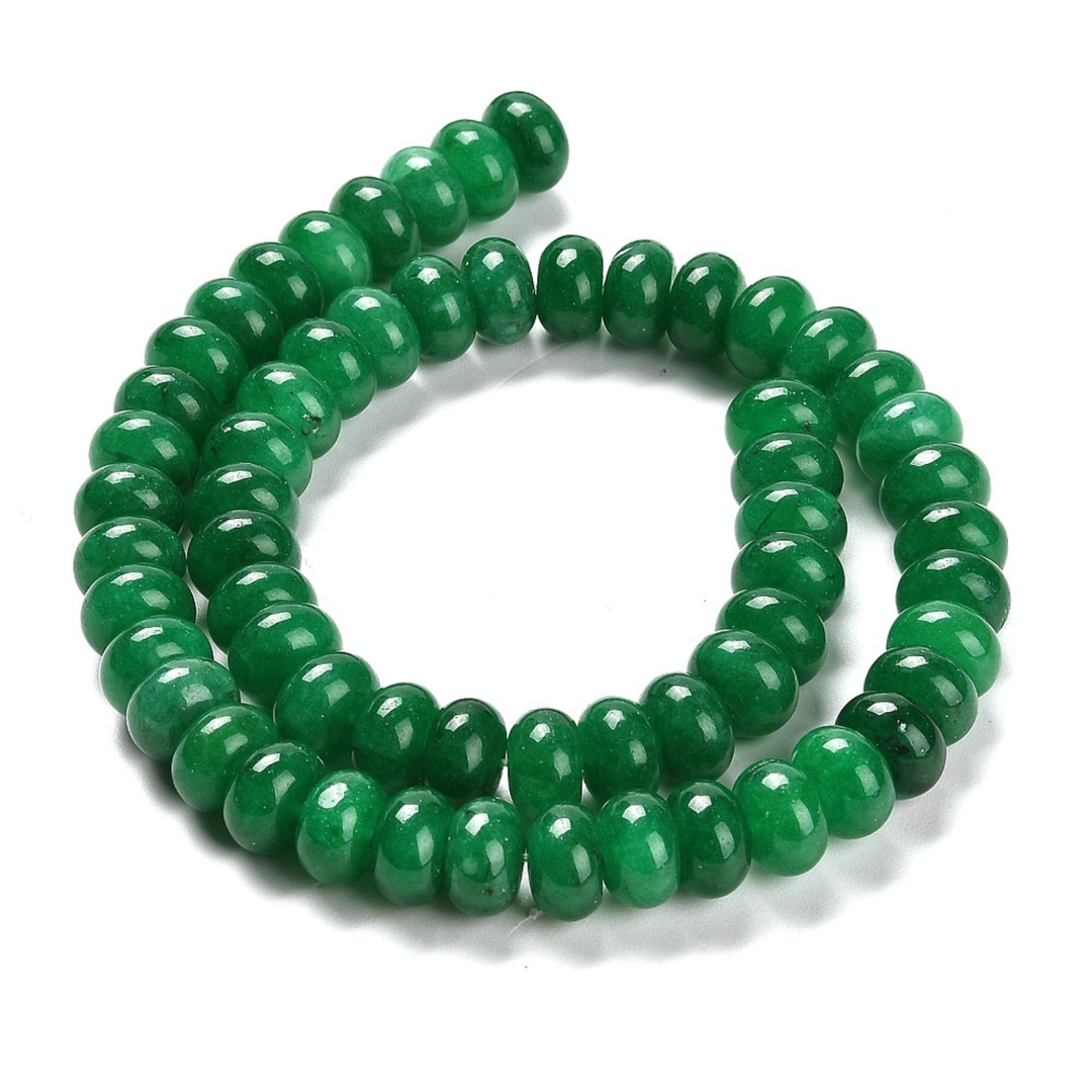 Tira de jade natural de 10 mm para joyería