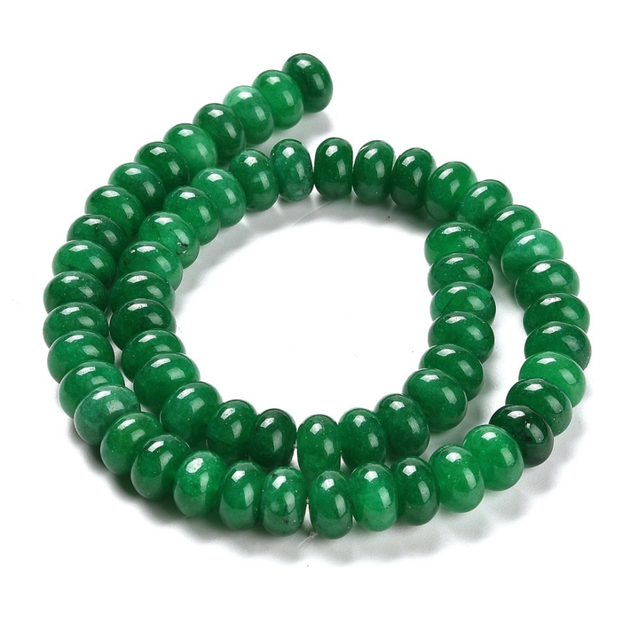 Tira de jade natural de 10 mm para joyería