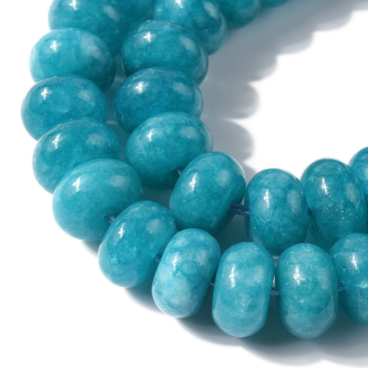 Tira de jade natural de 10 mm para joyería