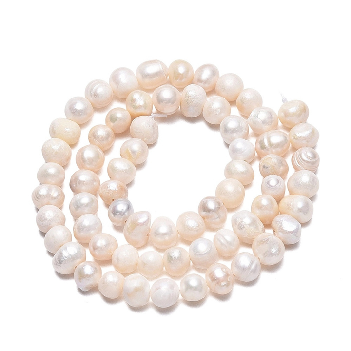 Tira de perla de río de 5 mm para joyería