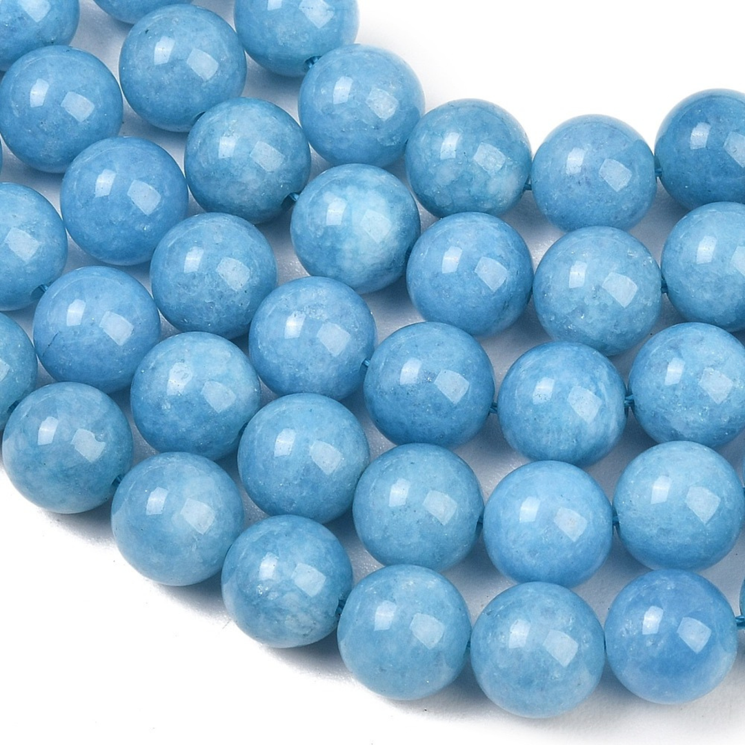 Tira de cuentas de jade natural de 10 mm para joyería
