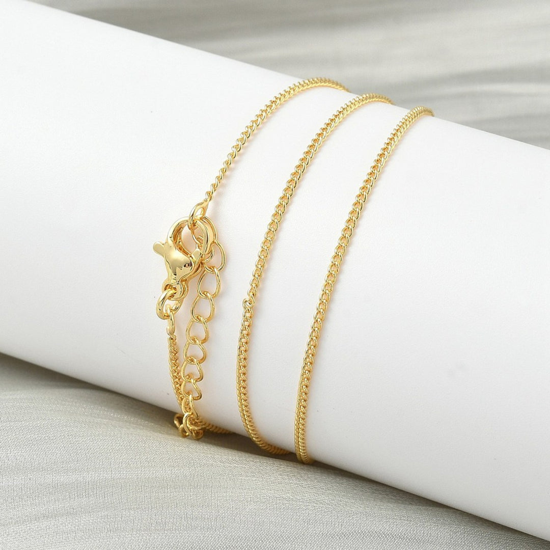 Detalles de Cadena de chapa de oro con broche tipo perico