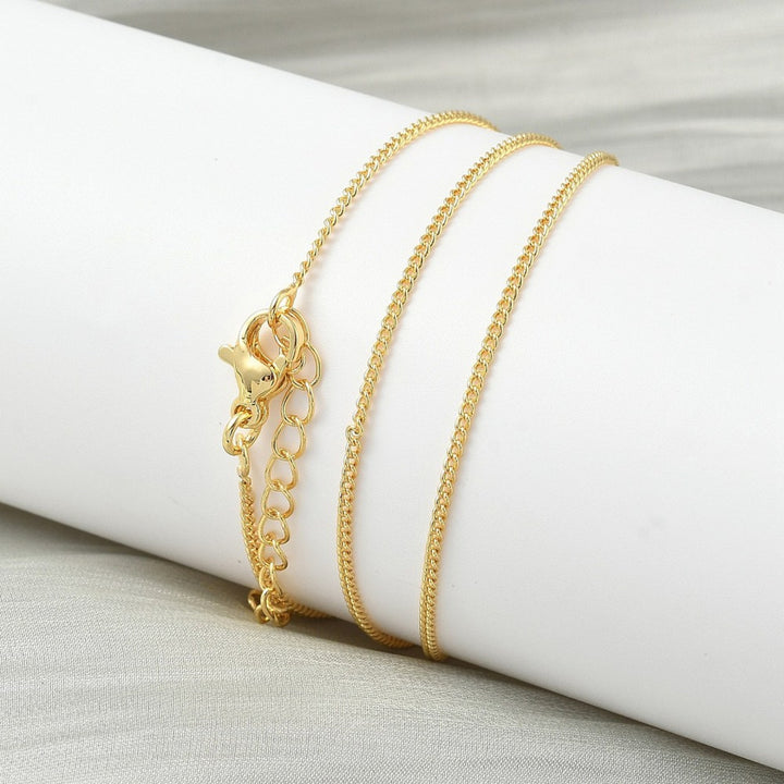 Detalles de Cadena de chapa de oro con broche tipo perico