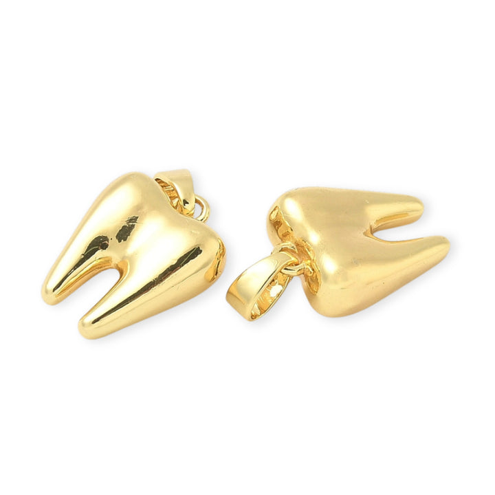 Detalles de Dije de muela de chapa de oro