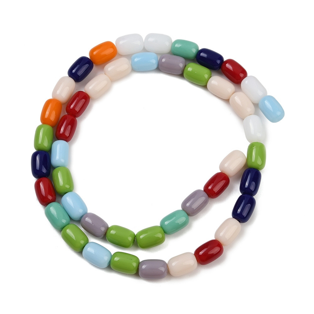 Tira de cuentas Murano ovaladas de 7 × 10 mm para joyería