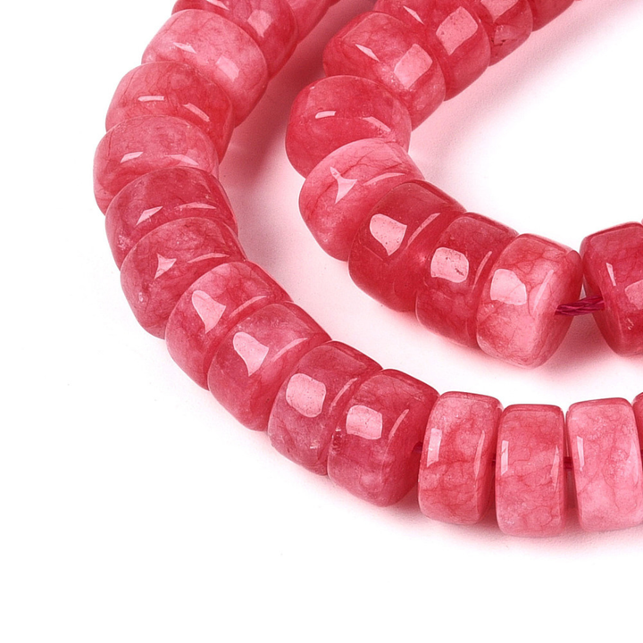 Tira de cuentas de jade en disco de 10 mm para joyería