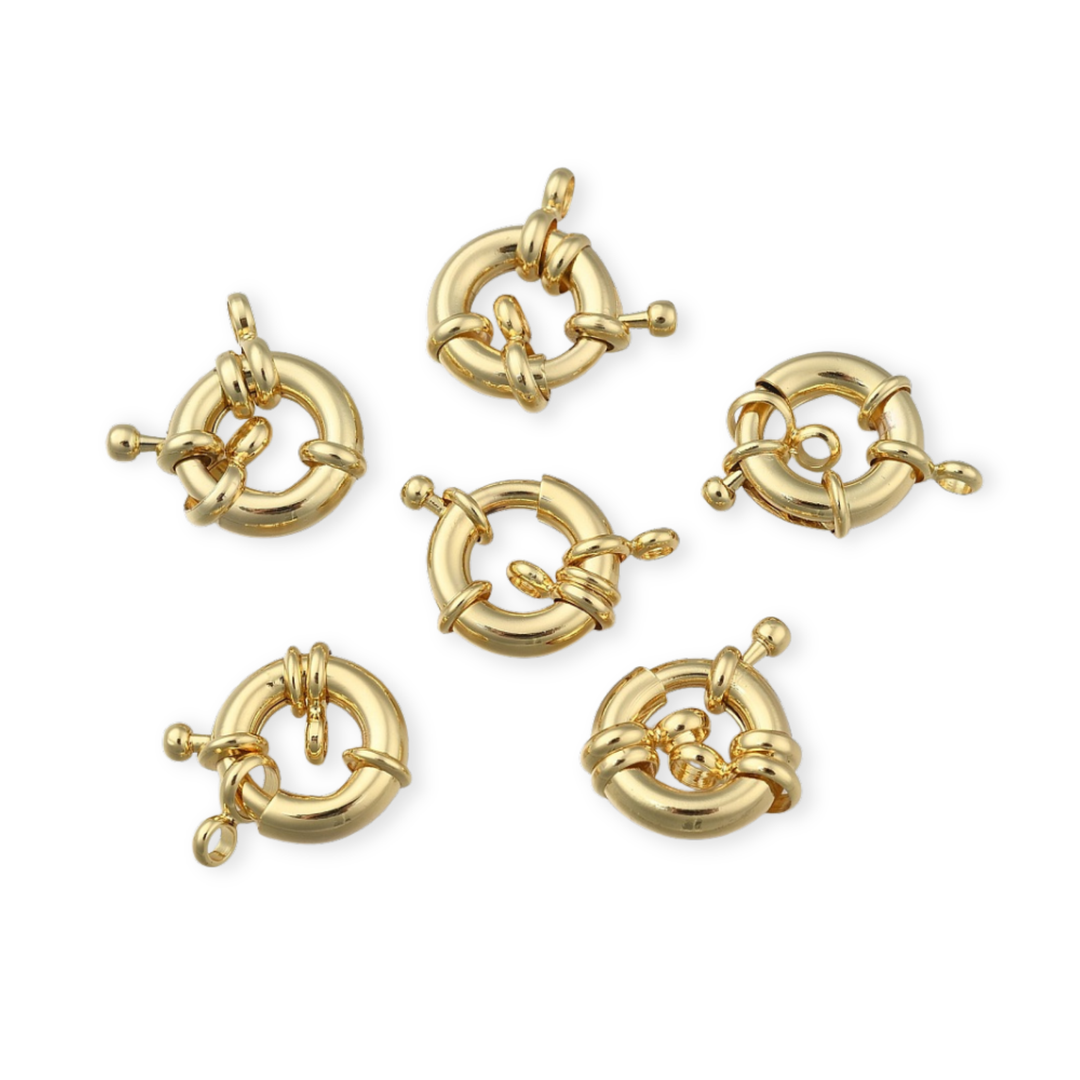 Detalles de Broche marinero de chapa de oro