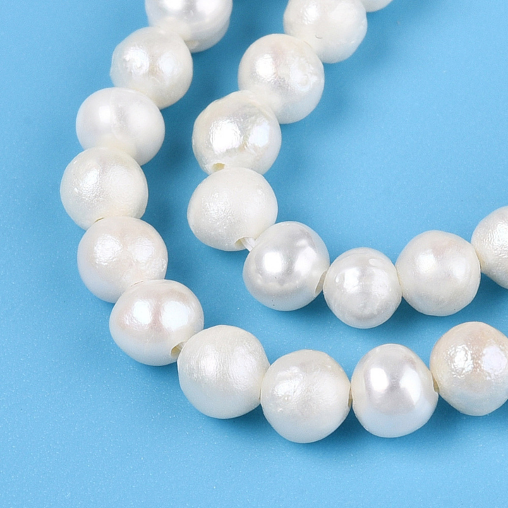 Tira de perla de río de 4 mm para joyería
