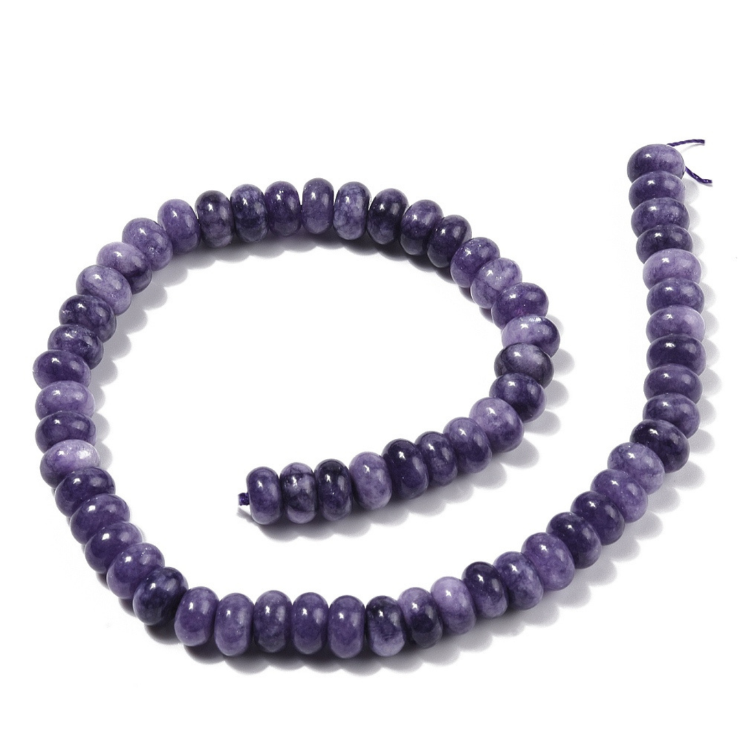 Tira de jade natural de 10 mm para joyería