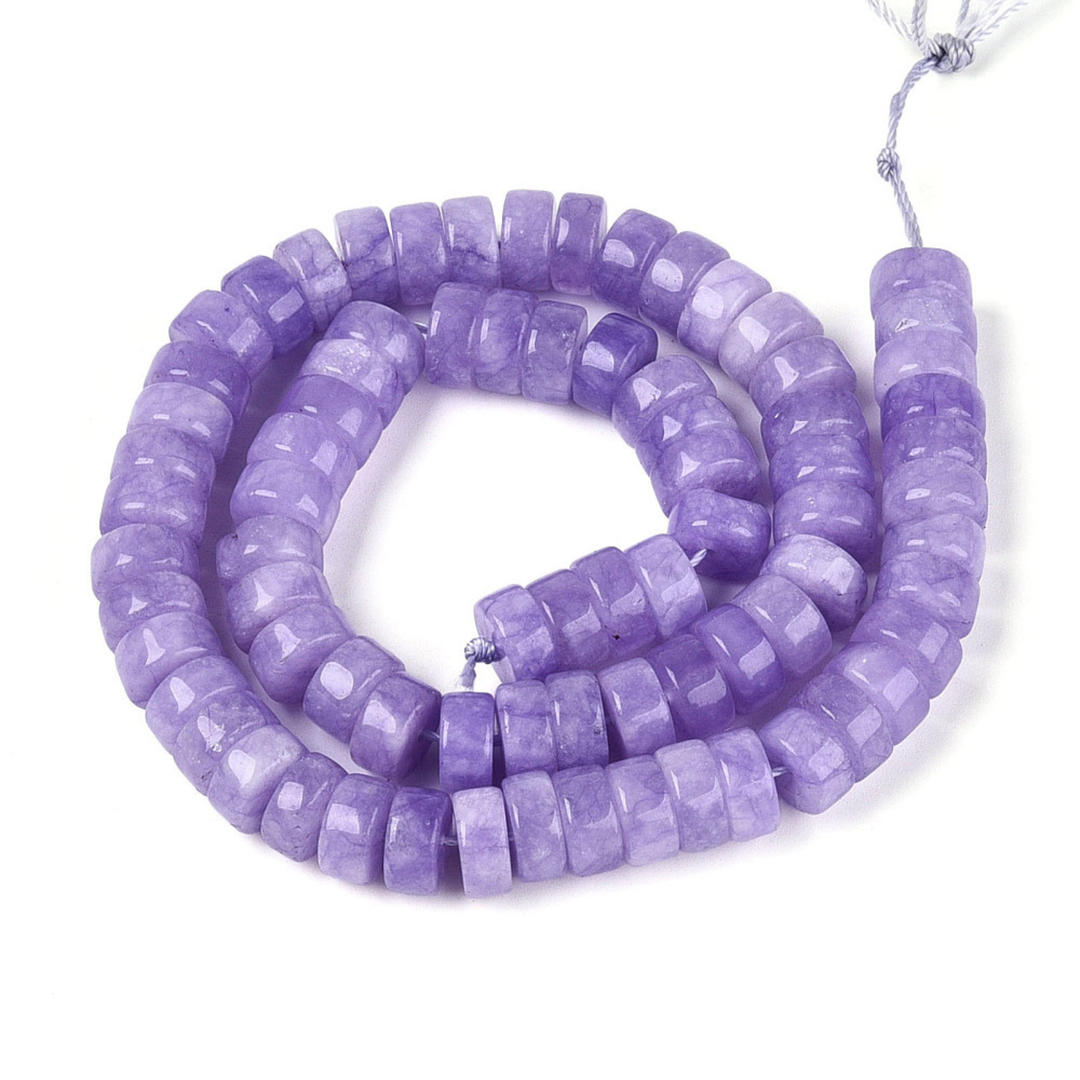 Tira de cuentas de jade en disco de 10 mm para joyería