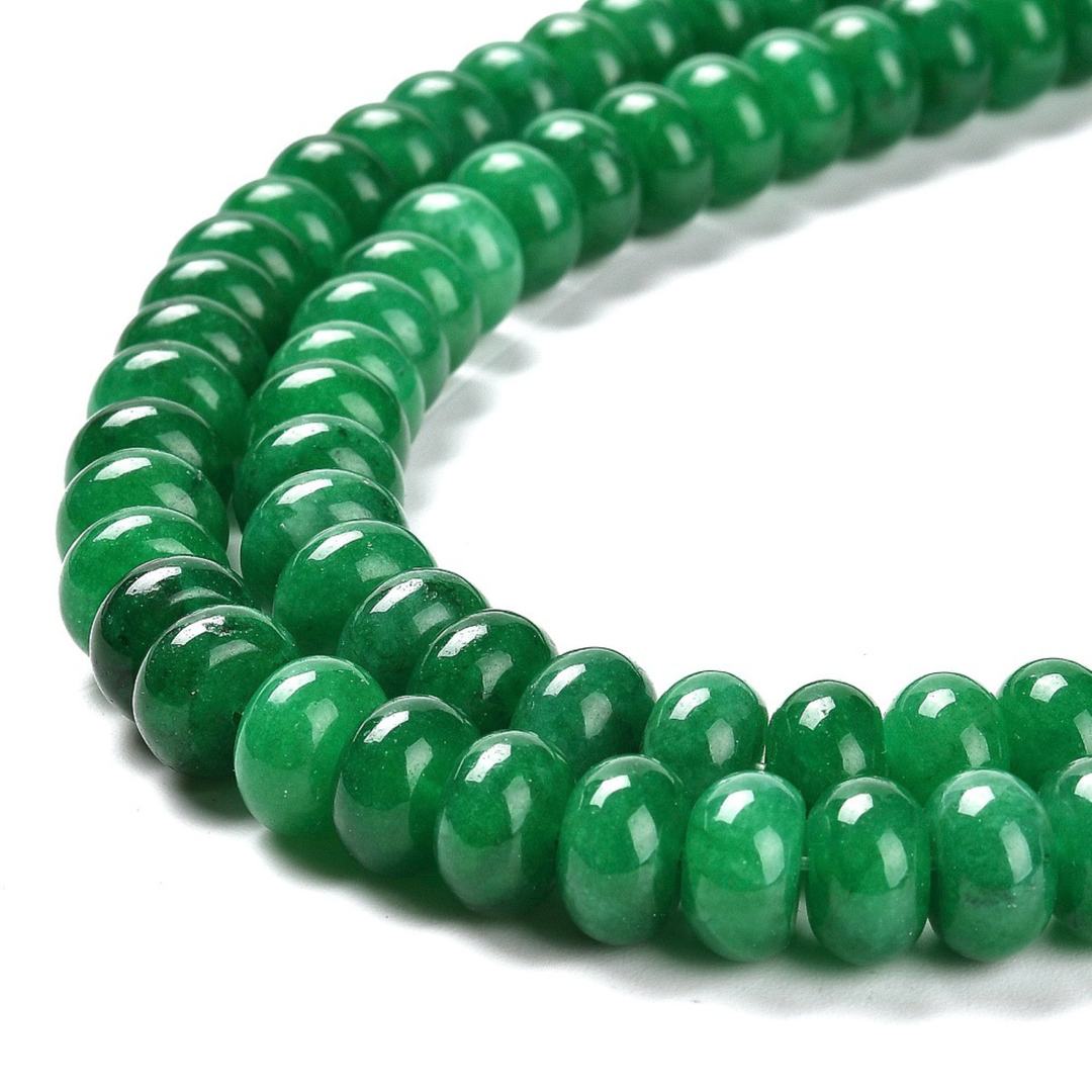 Tira de jade natural de 10 mm para joyería