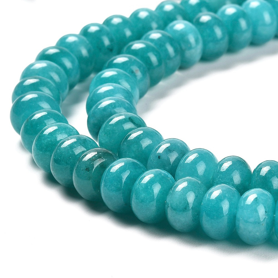 Tira de jade natural de 10 mm para joyería