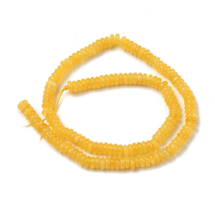 Tira de jade rondel de 6.5 mm con aproximadamente 167 cuentas