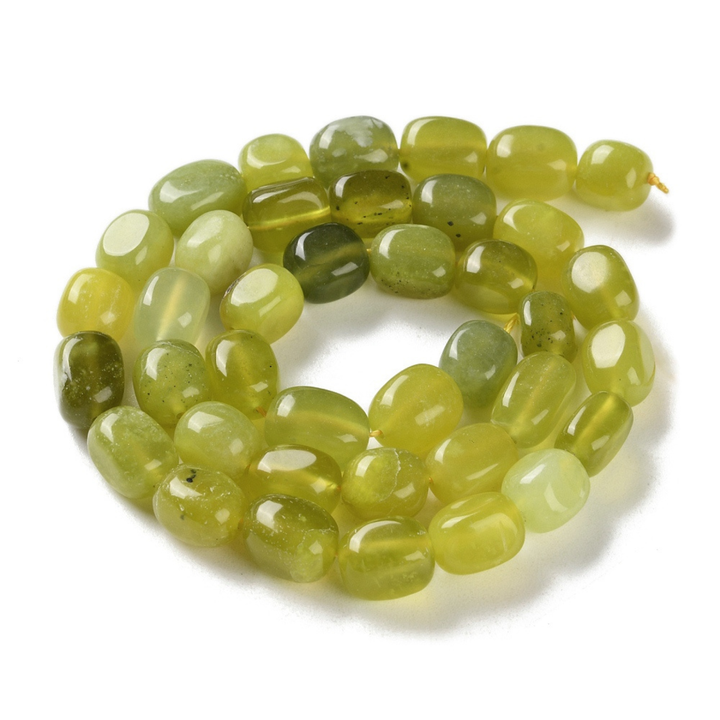 Tira de cuentas de lemon jade natural de 11.5 mm para joyería